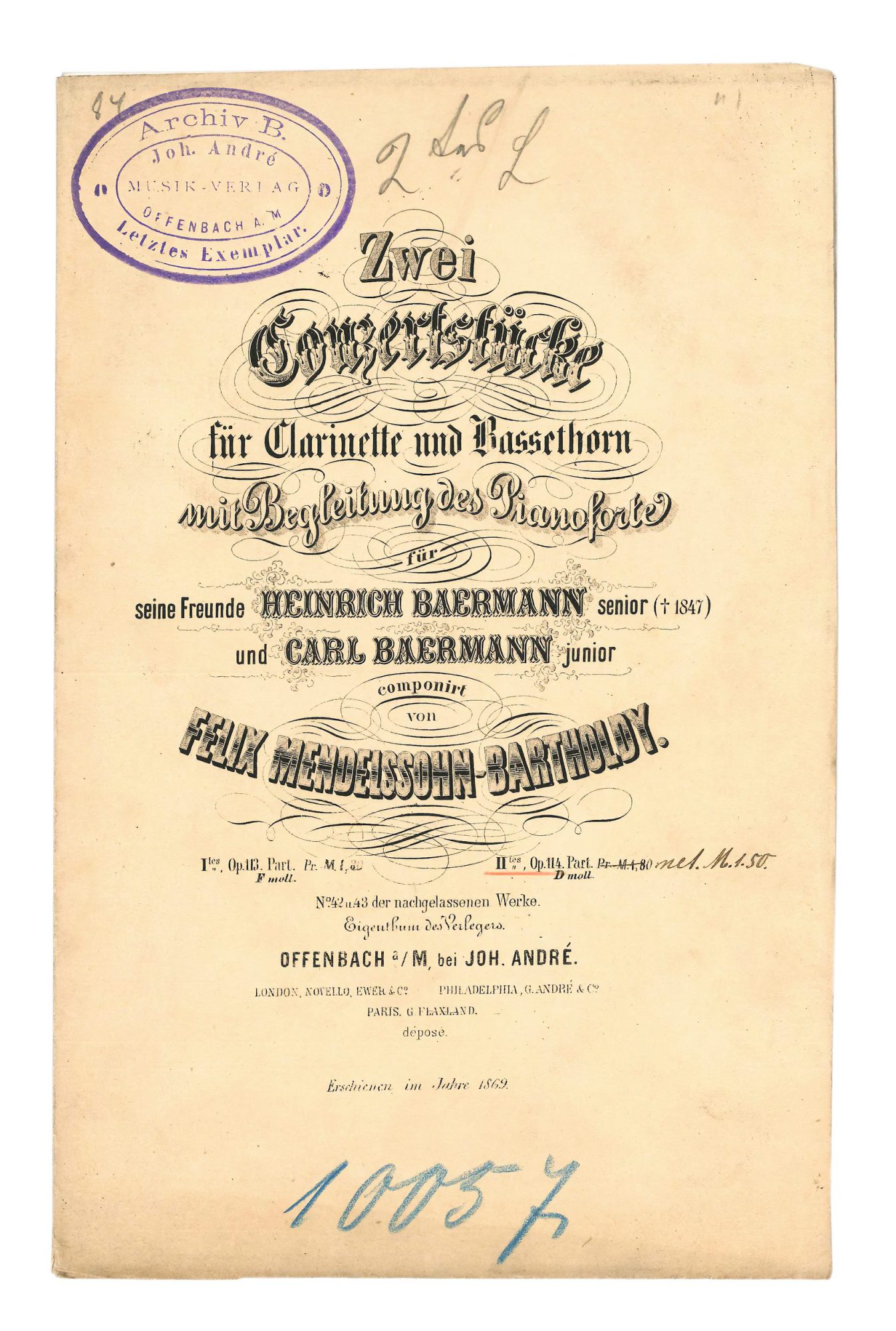 Mendelssohn: Konzertstücke (1869)