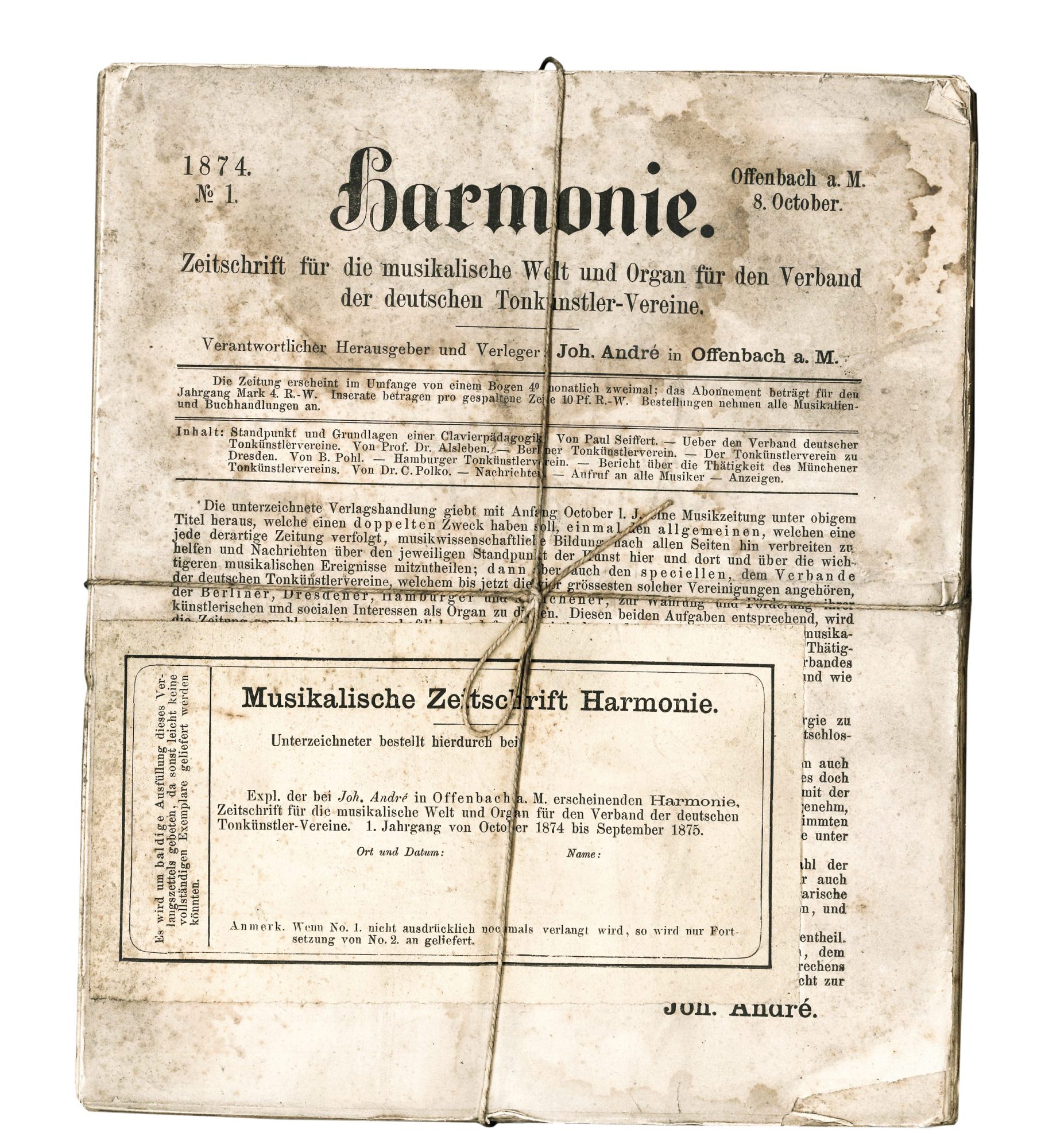 Musikzeitschrift „Harmonie“ (1874–78)