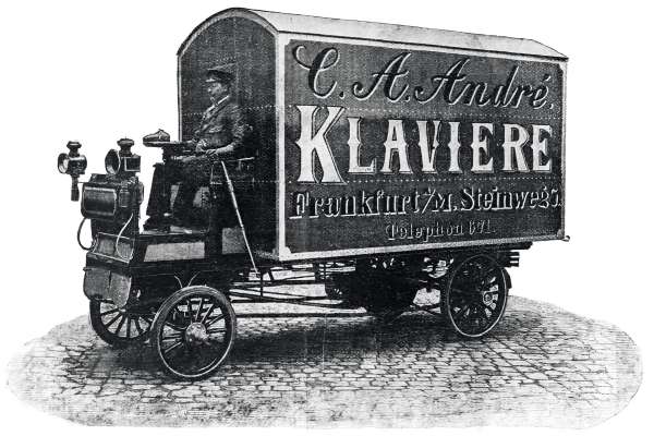 Klavierlieferungen per Lastwagen
