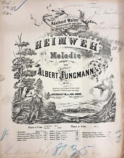 Albert Jungmann (1824–1892): Heimweh op. 117, erschienen 1858