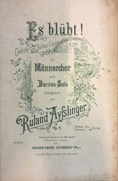 Ruland Aysslinger (1850–1930): Es blüht!, erschienen 1896