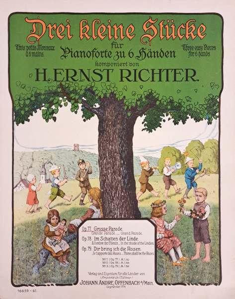 Heinrich Ernst Richter (1859–1918): Drei kleine Stücke für Pianoforte zu sechs Händen, erschienen 1914