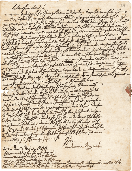Erwerb von 273 Mozart-Notenhandschriften
