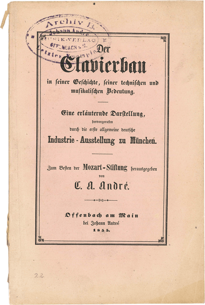 Carl August André: Der Clavierbau