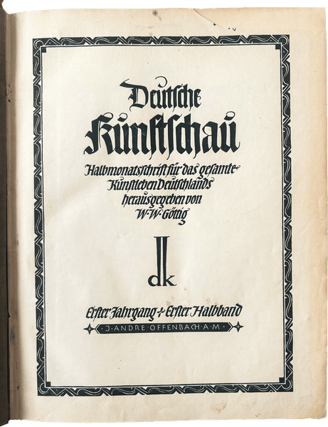 Kulturzeitschrift „Deutsche Kunstschau“